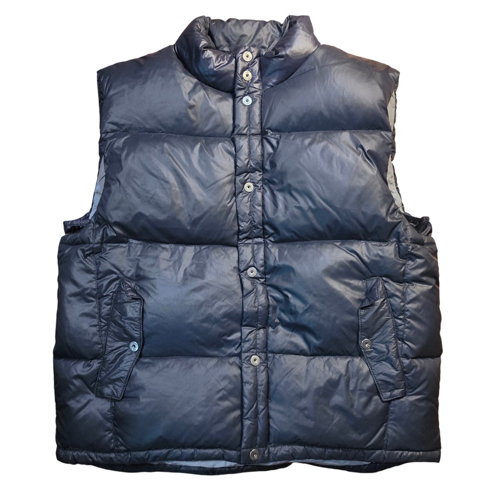 Vintage Y2K GAP Vest Mens 2XL XXL Black Puffer Jacket Full Zip‎ Down Winter Coat